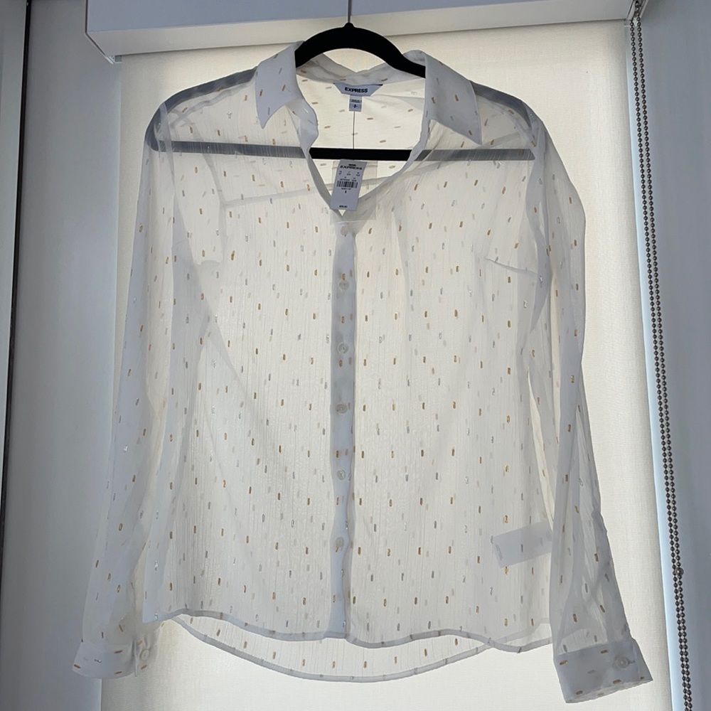 Express - Sheer Portifino Blouse - Size Small
